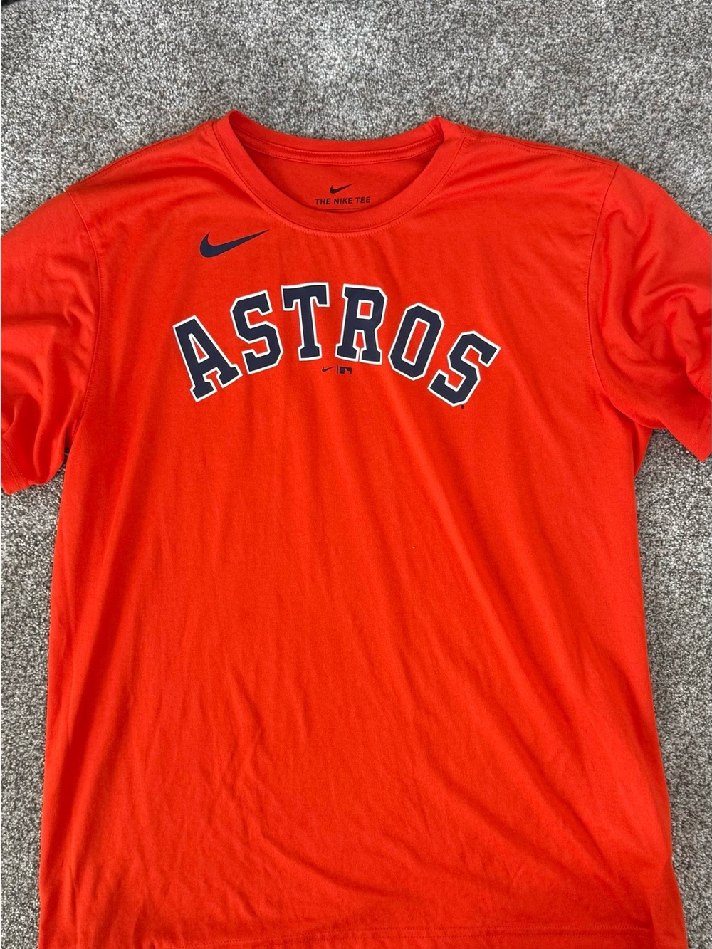 Nike Orange Astros Graphic Tee with Navy Accents